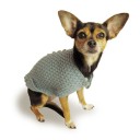 Dog Sweater Wrap “Blue Fox”    =one of a kind style=