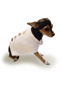 Dog Sweater Wrap “Marshmallow”    =one of a kind style=