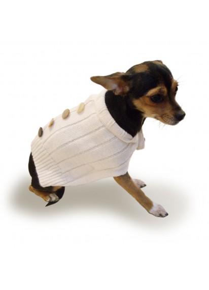 Dog Sweater Wrap “Marshmallow”    =one of a kind style=
