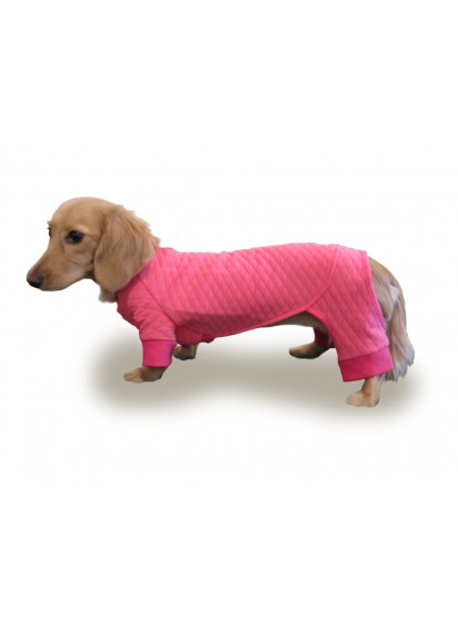 Quilted Knit Dog Warmer “Hug Me Tender”     